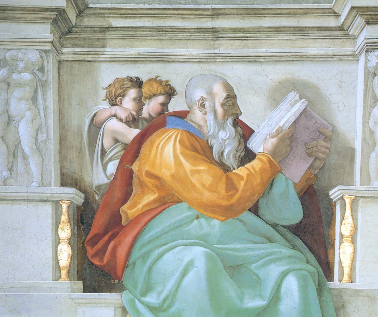 Фреска Сикстинской капеллы Захария, Микеланджело Буонарроти